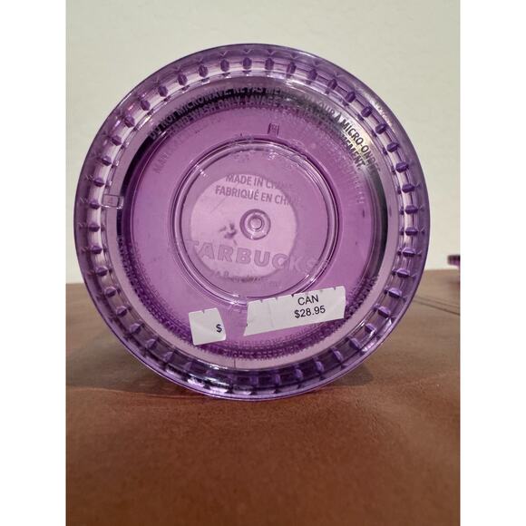 Starbucks Summer 2021 Pink Purple Ombre 24oz Grid Cold Cup Tumbler - No Straw - Picture 5 of 5